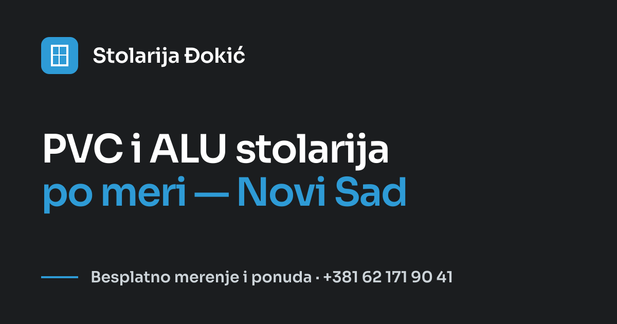 Izrada sajta za Stolariju Đokić — PVC i ALU stolarija sa kalkulatorom cena